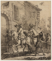 M 022
<br/>
Aankomst van de acteurs bij de herberg
<br/>
<em>Oudry, Jean-Baptiste (1686-1755)</em>